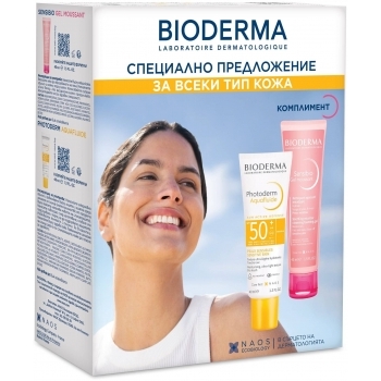 БИОДЕРМА ФОТОДЕРМ МАКС Аквафлуид SPF50+ 40 мл. + СЕНСИБИО гел мусан 45 мл. ПРОМО цена