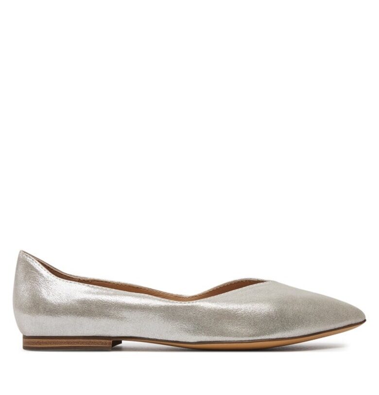 Балерини  303660628 - Естествена кожа - Сребро - Сребрист Caprice