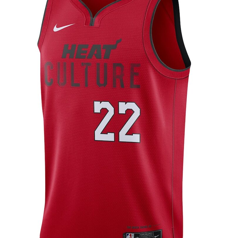 Баскетболен топ Jimmy Butler Miami Heat от жарсе - Червен Nike