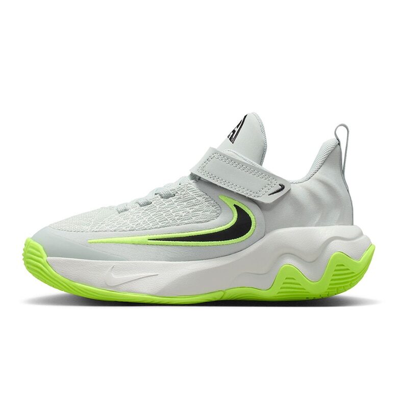 Баскетболни обувки Giannis Immortality 4 с велкро - Светло сив/Лайм зелено Nike
