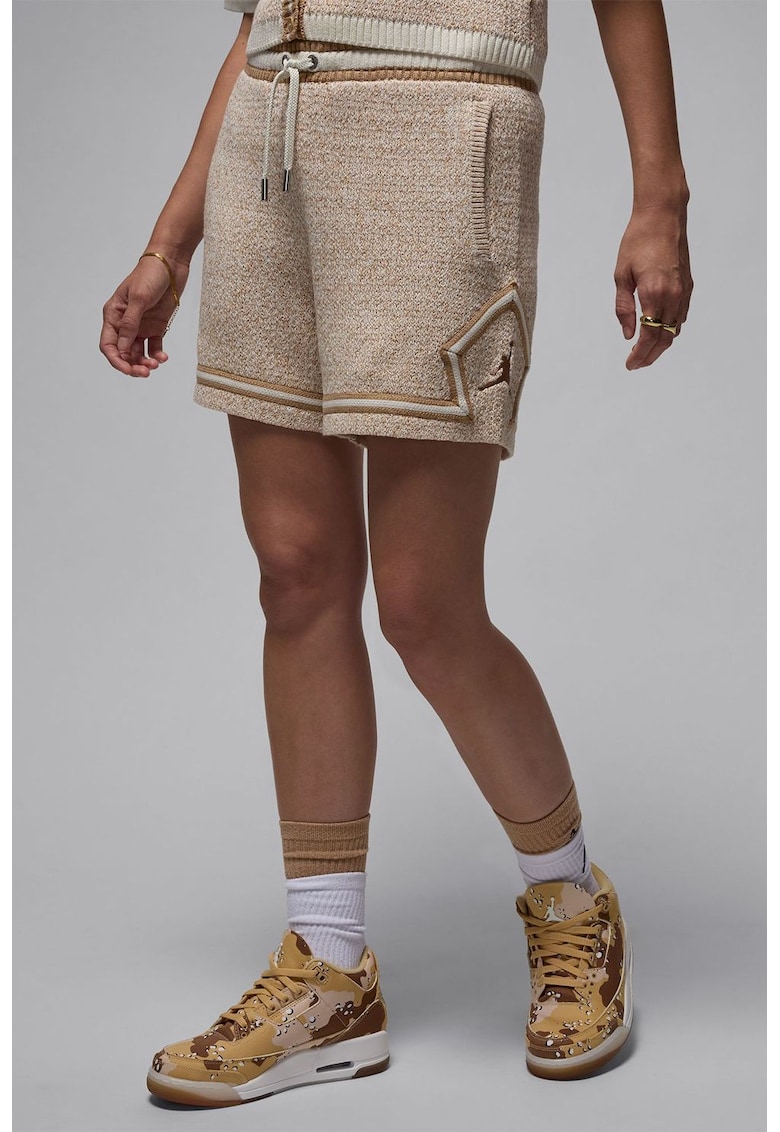 Баскетболни шорти с лен Air Jordan - Кафяв меланж Nike