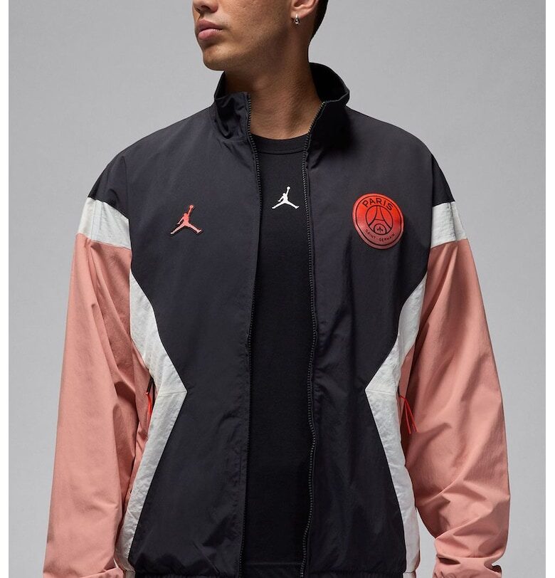 Баскетболно яке Paris Saint-Germain - Бял/Черен/Розова сьомга Nike