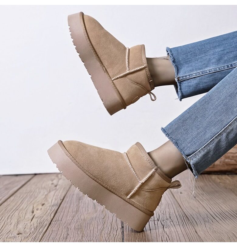 Бежови боти от естествена кожа JB1924 118 13692 - Бежов SOFILINE