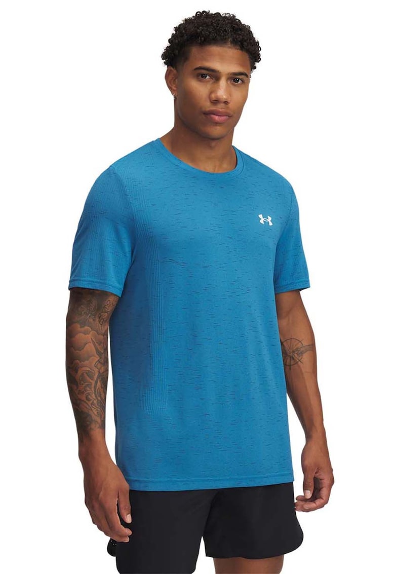 Безшевна фитнес тениска Vanish - Ледено синьо Under Armour