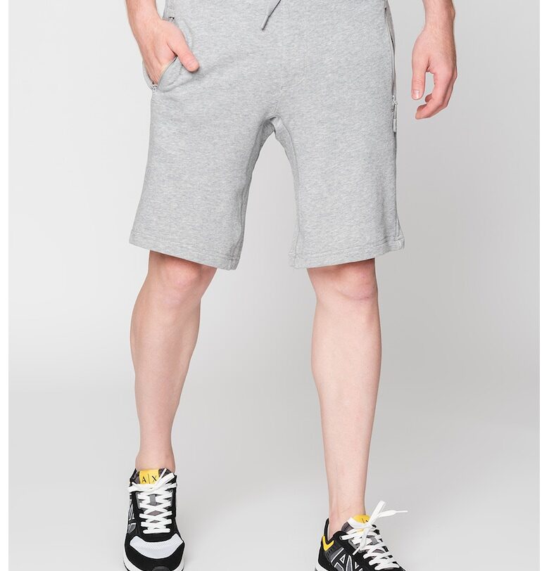 Бермуди с джобове с цип - Светлосив меланж ARMANI EXCHANGE