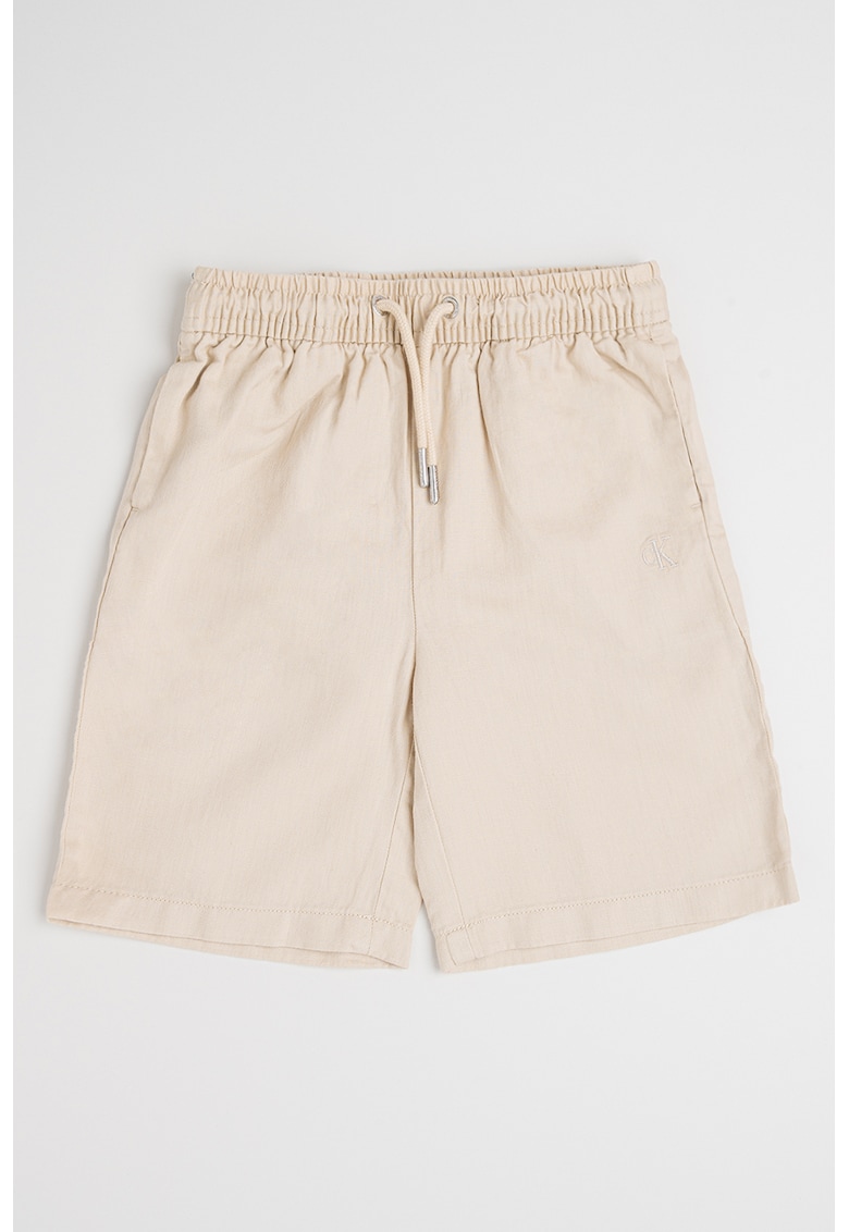 Бермуди с лен - Светло бежово CALVIN KLEIN