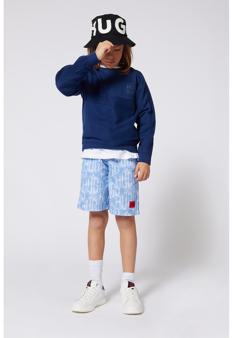 Бермуди с лого - Мръснобял/Светлосин HUGO