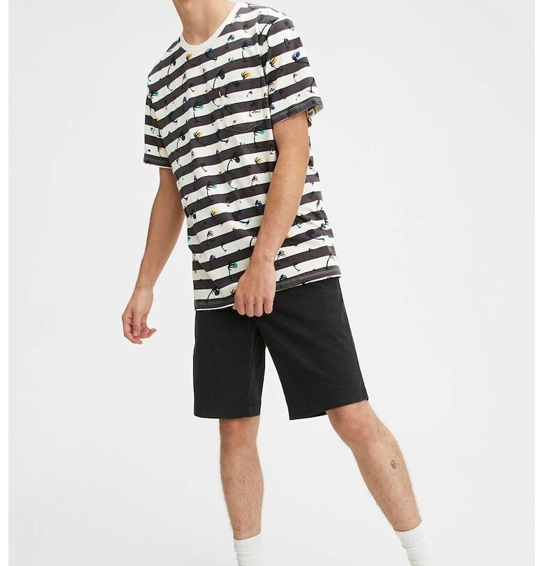 Бермуди чино със средна талия - Избеляло черно Levis