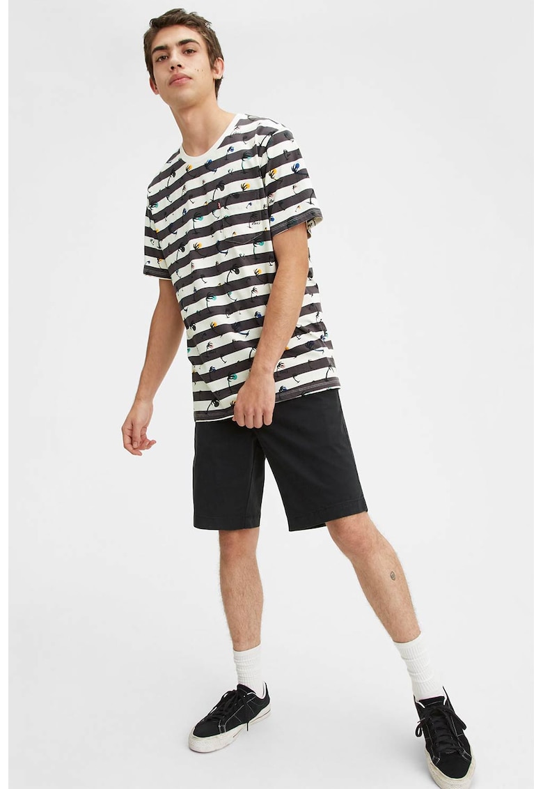 Бермуди чино със средна талия - Избеляло черно Levis