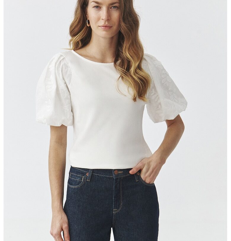 Блуза Kathia с бухнали ръкави - Слонова кост Tatuum