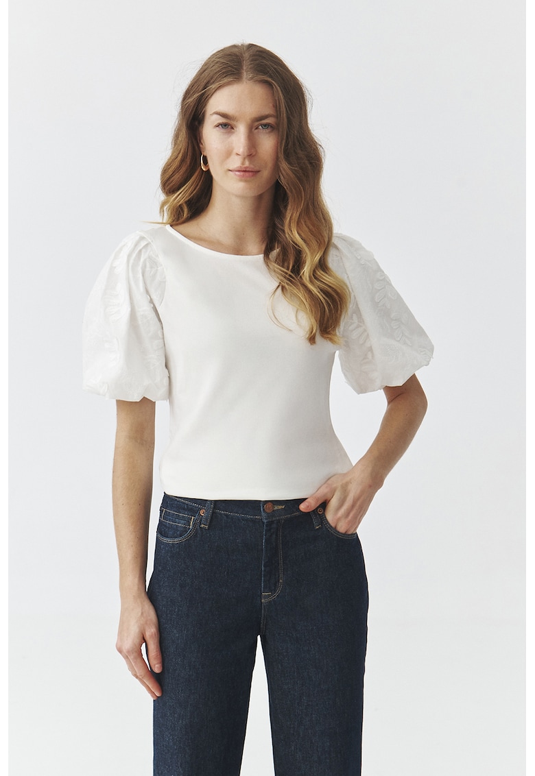 Блуза Kathia с бухнали ръкави - Слонова кост Tatuum