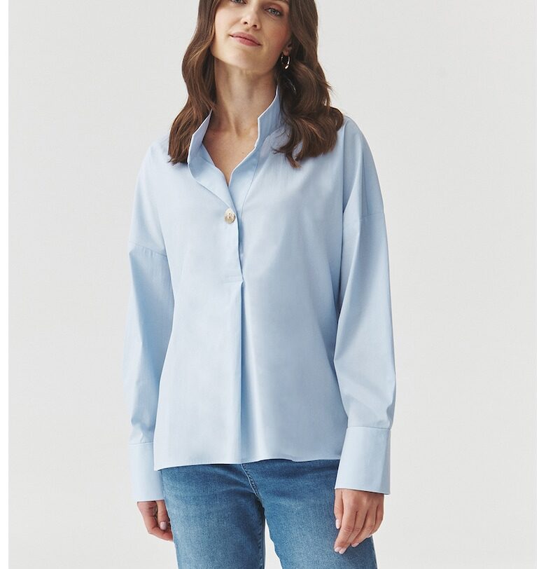 Блуза Lotari с памук - Светлосин Tatuum