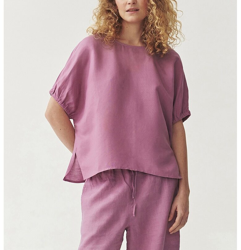 Блуза Malaga с лен - Лилав Tatuum