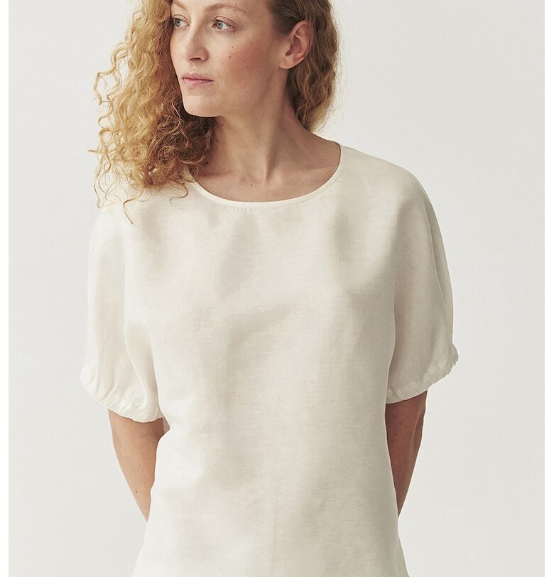 Блуза Malaga с лен - Слонова кост Tatuum