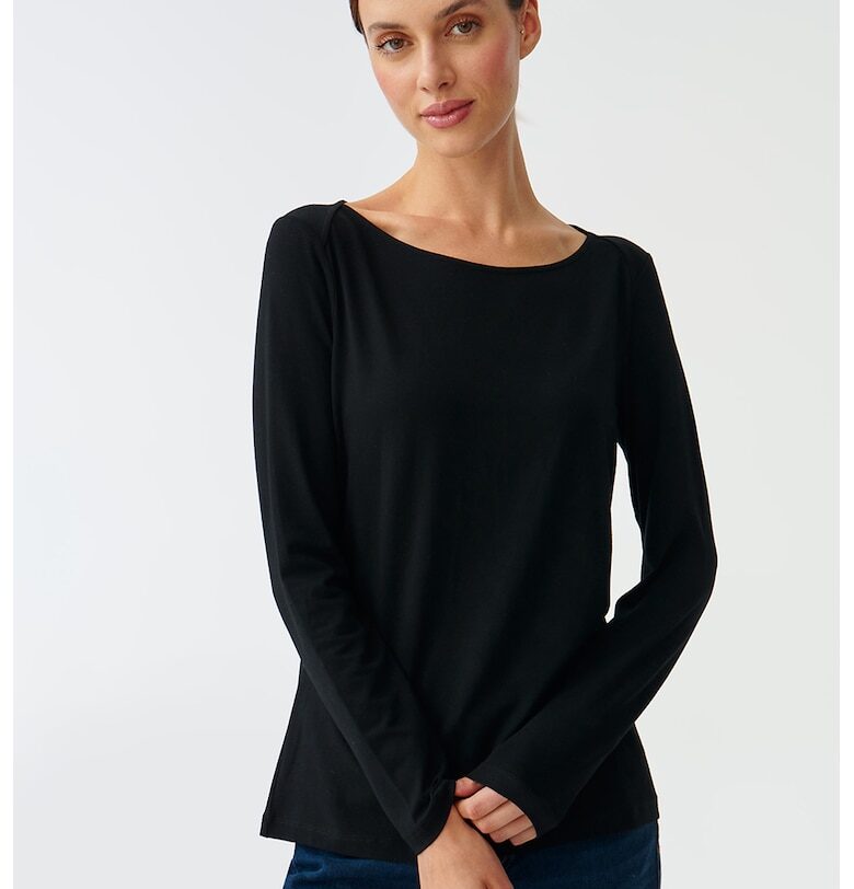 Блуза Milani с модал - Черен Tatuum