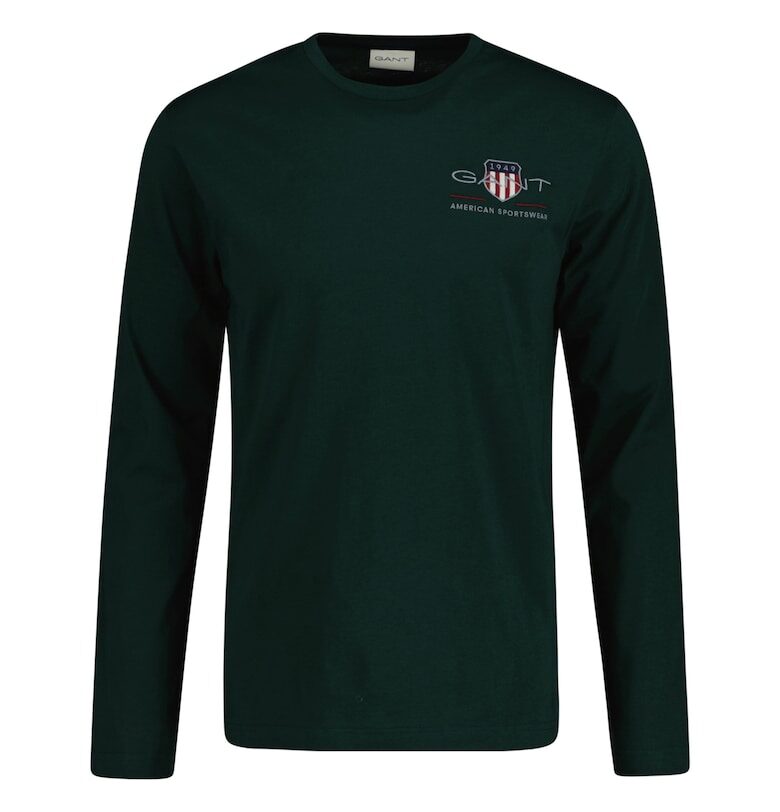 Блуза Shield с овално деколте - Зелен Gant