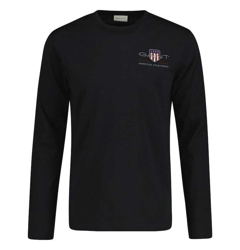 Блуза Shield с овално деколте - Черен Gant