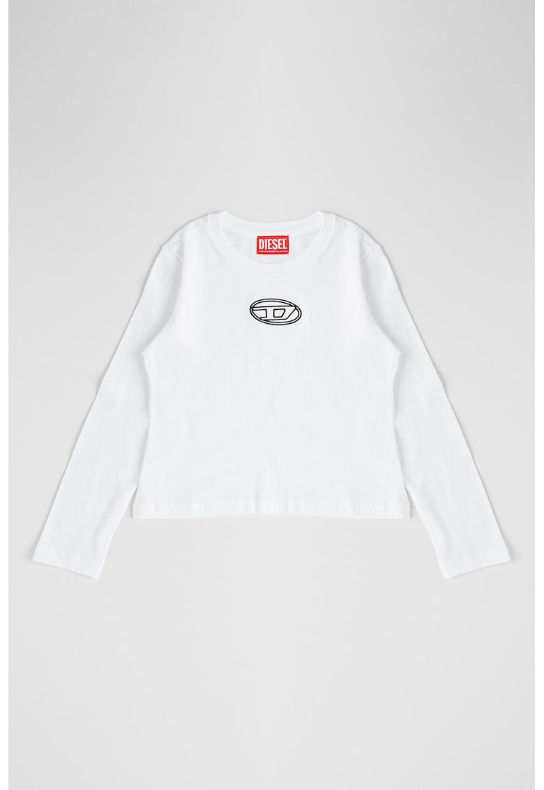Блуза Tivalsyls с овално деколте и лого - Бял Diesel