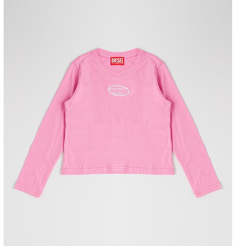 Блуза Tivalsyls с овално деколте и лого - Розово Diesel