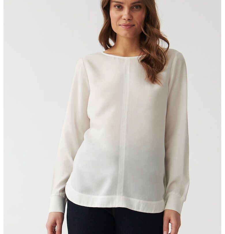 Блуза Viki с деколте тип лодка - Бял Tatuum