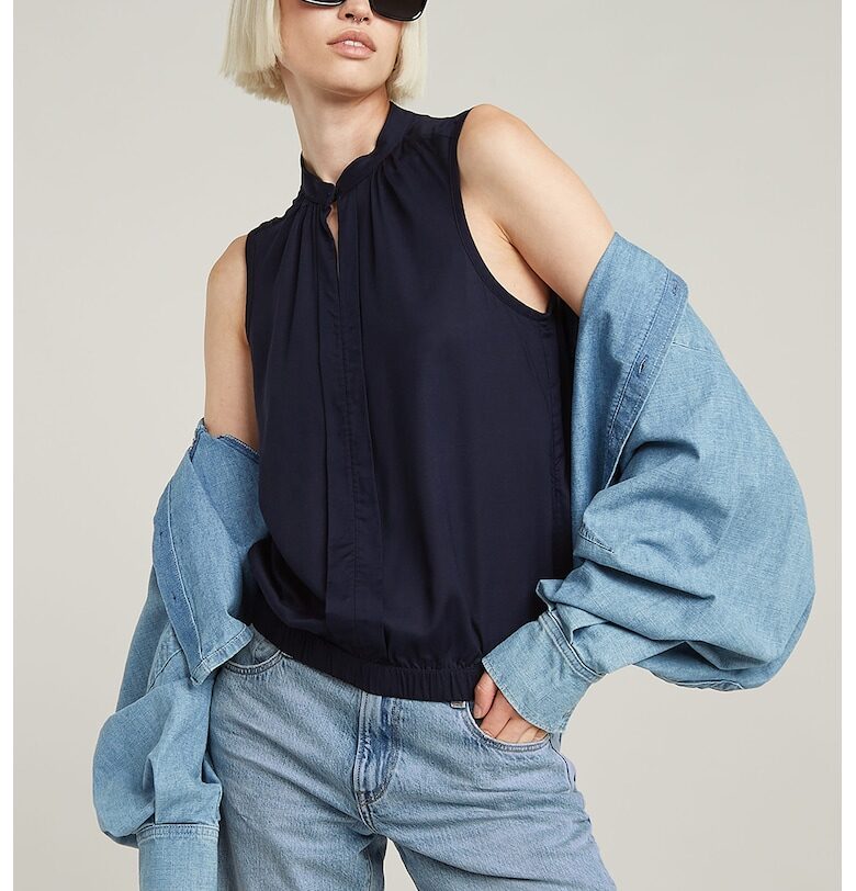 Блуза без ръкави с отвор - Тъмносин G-STAR