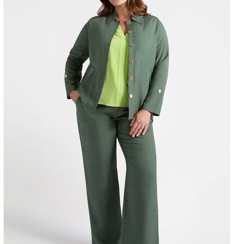 Блуза от лиосел с пайети - Аква зелено Fiorella Rubino