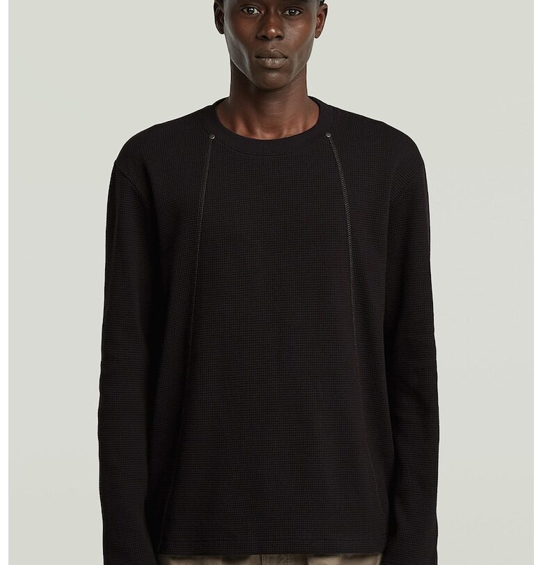 Блуза с контрастни шевове - Черен G-STAR