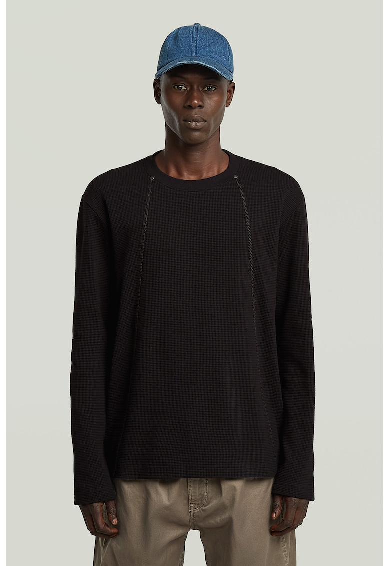 Блуза с контрастни шевове - Черен G-STAR