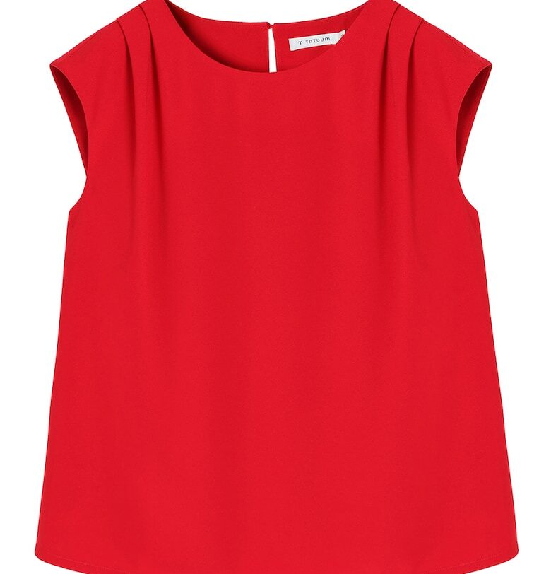 Блуза с къси ръкави - Аленочервен Tatuum