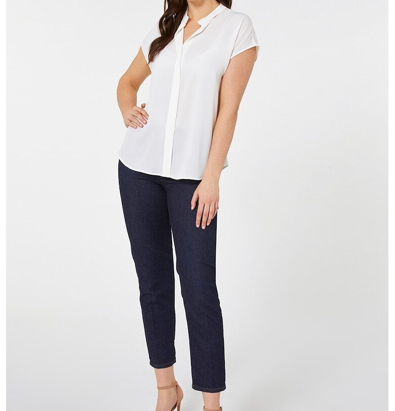 Блуза с къси ръкави - Бял ELENA MIRO