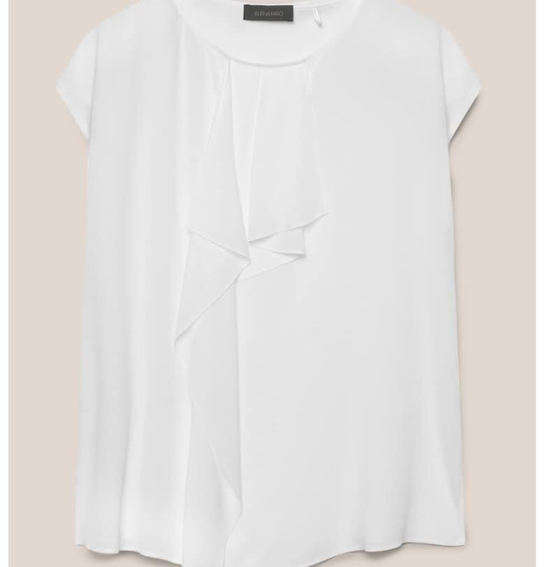 Блуза с къси ръкави - Бял ELENA MIRO