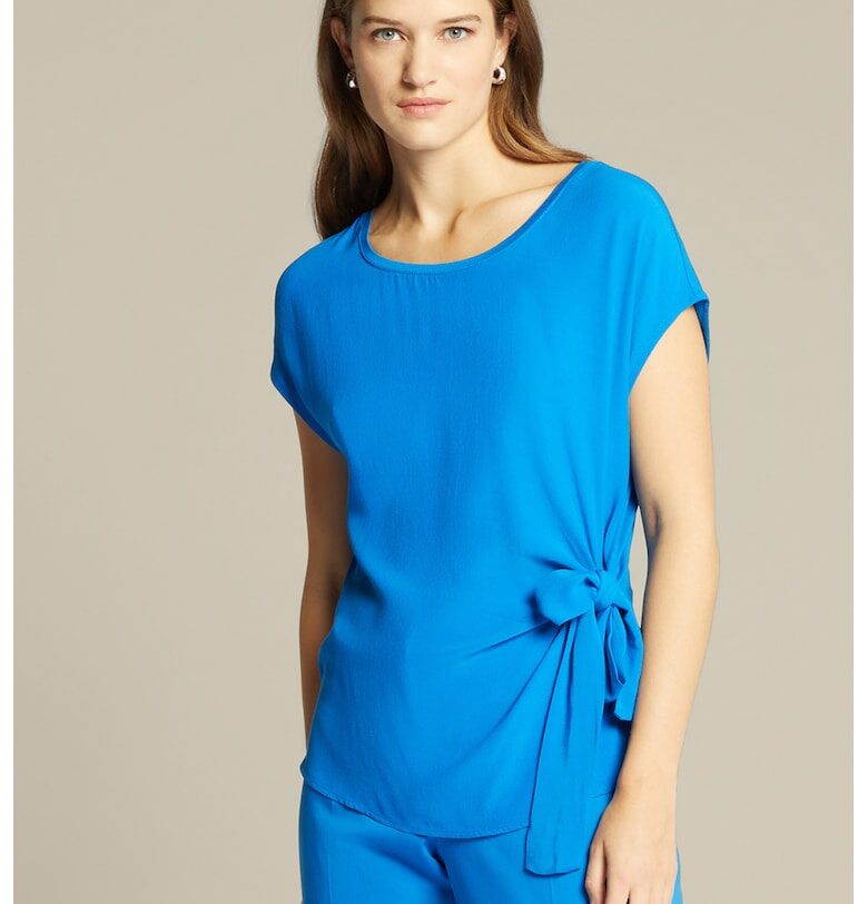 Блуза с къси ръкави - Кралско Синьо ELENA MIRO