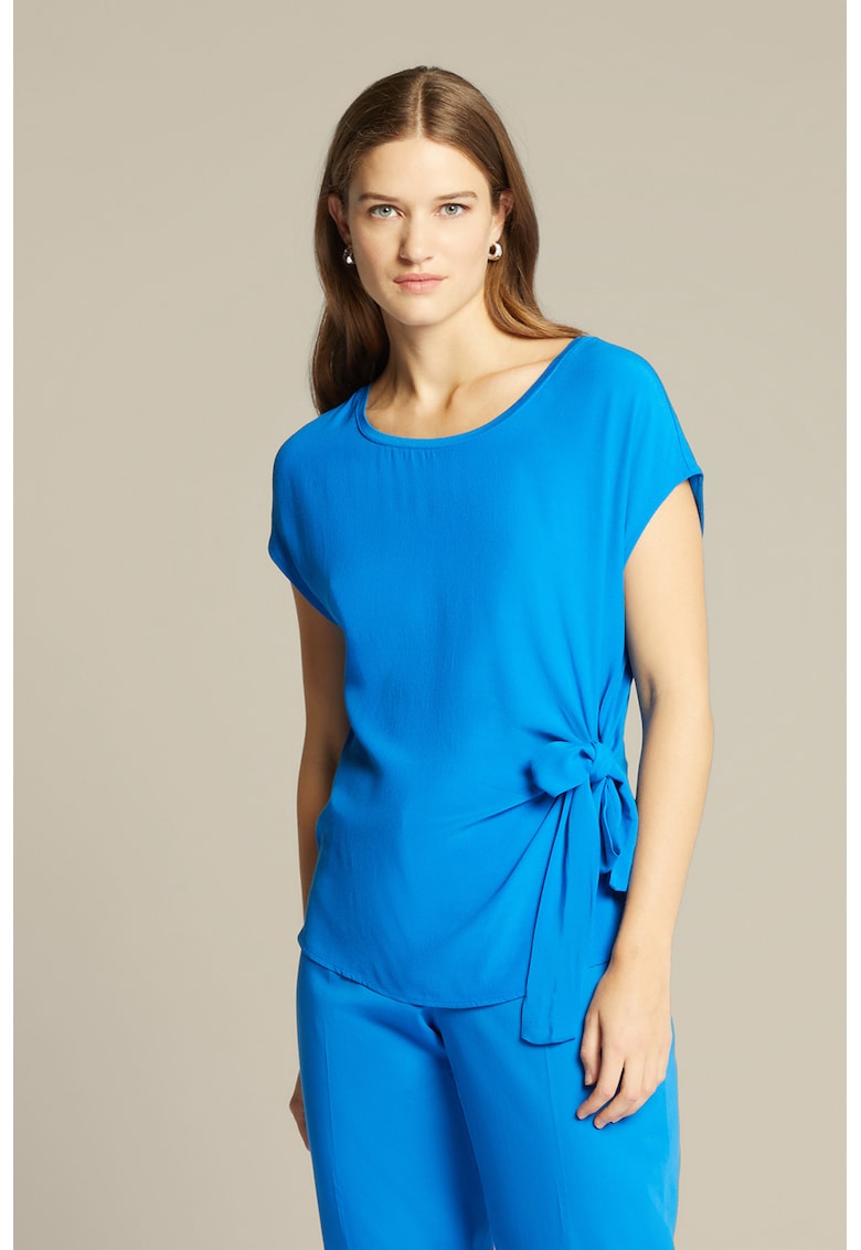Блуза с къси ръкави - Кралско Синьо ELENA MIRO