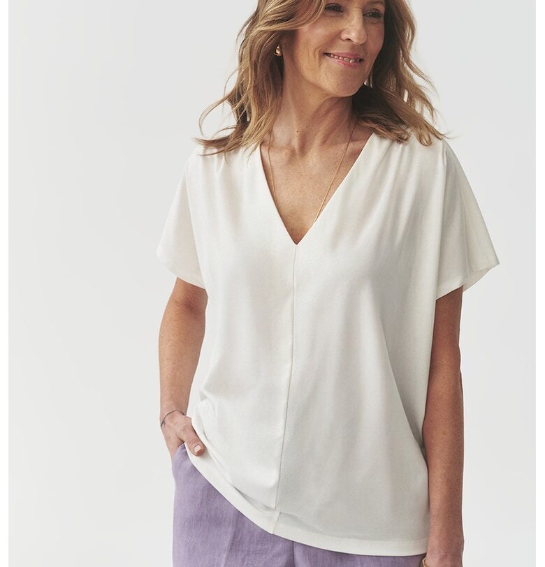 Блуза с къси ръкави - Мръснобял Tatuum