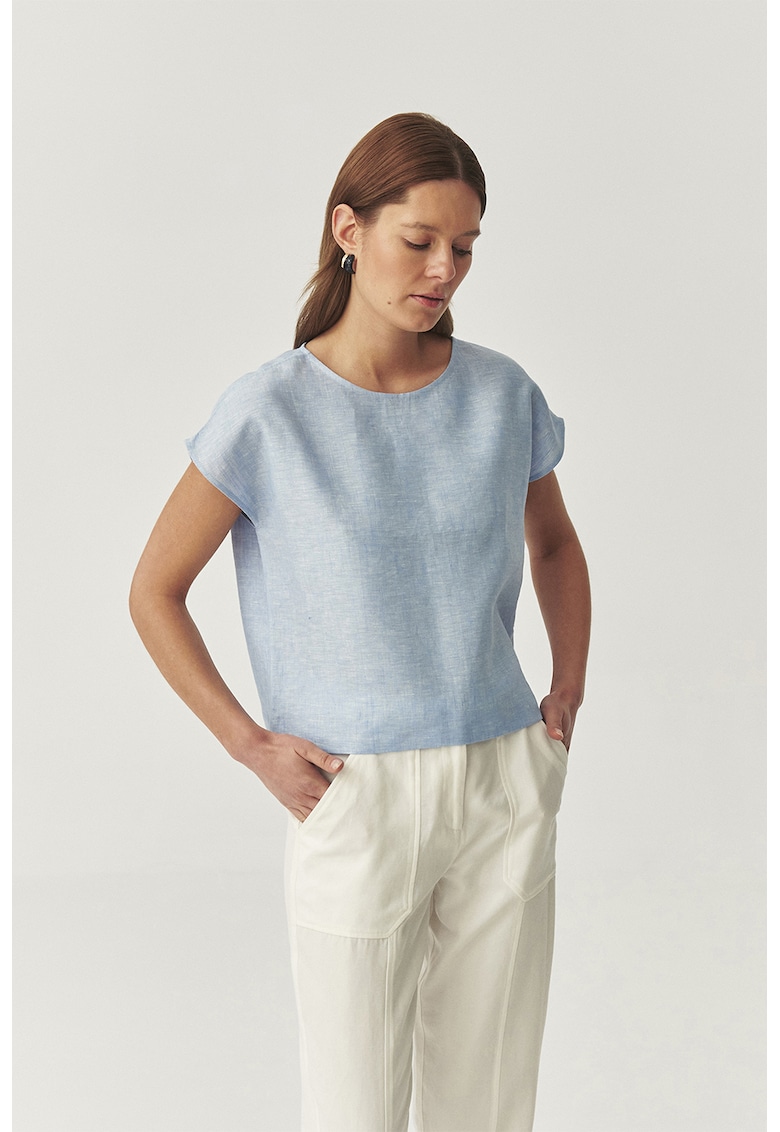 Блуза с къси ръкави - Пастелносин Tatuum