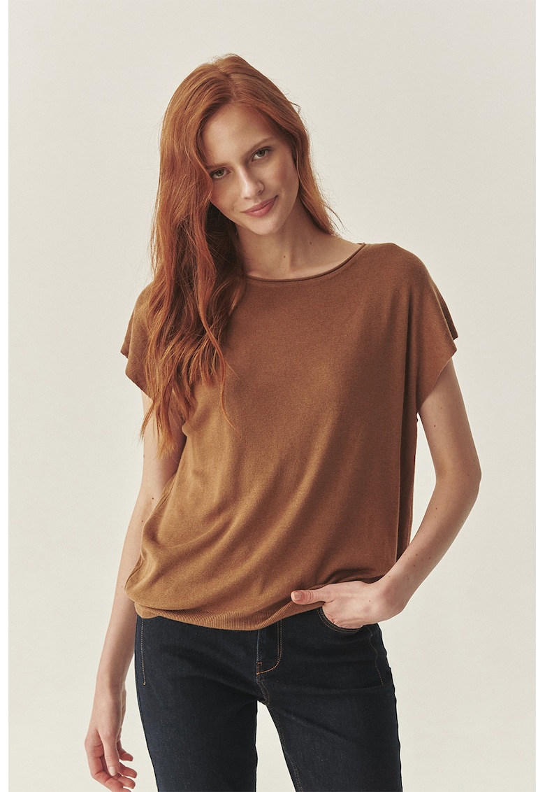 Блуза с лиосел - Светлокафяв Tatuum