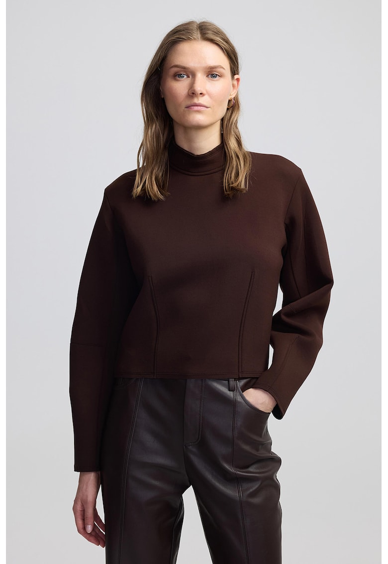 Блуза с ниска яка - Коняк кафяв Ipekyol