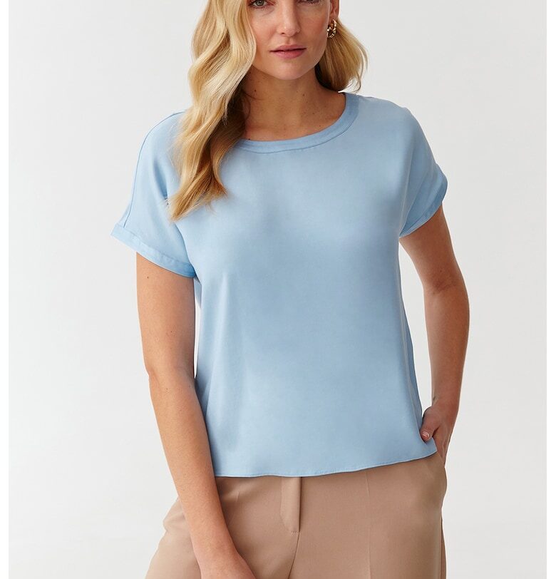 Блуза с овално деколте - Лавандула Tatuum