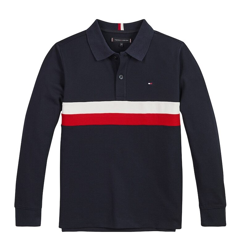 Блуза с органичен памук с яка Tommy Hilfiger