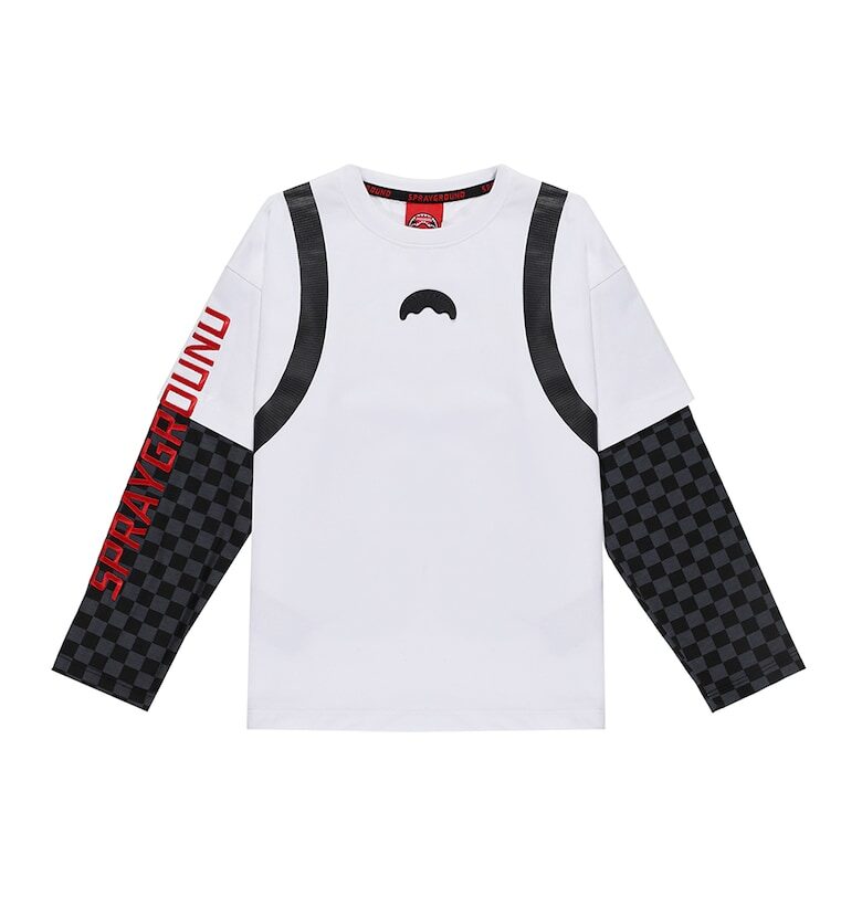 Блуза с принт - Бял/Черен/Tъмносив Sprayground