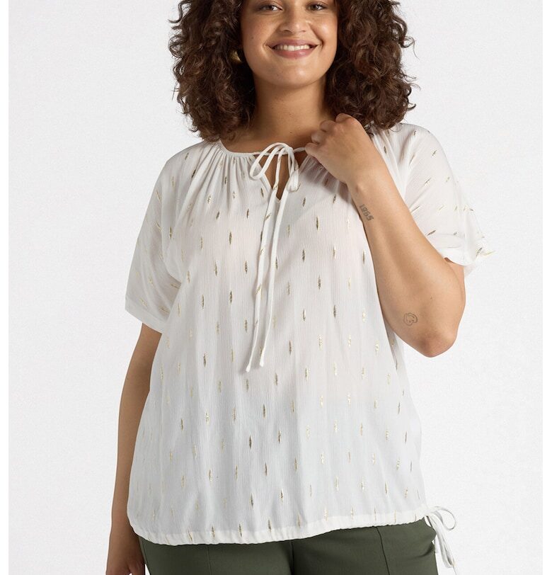 Блуза с шпиц - Бял Fiorella Rubino