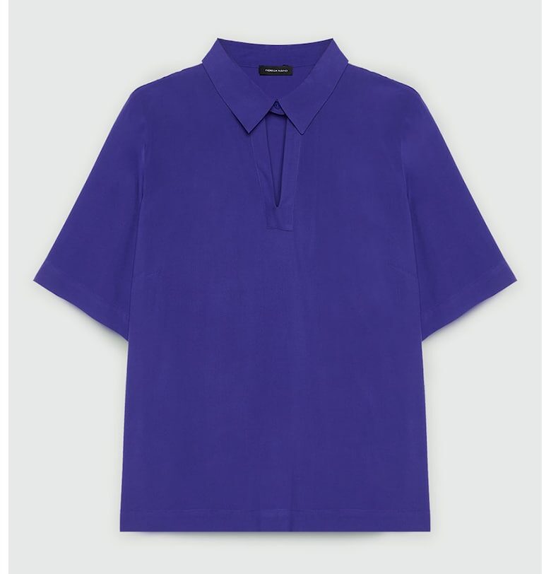 Блуза с яка - Индигово синьо Fiorella Rubino