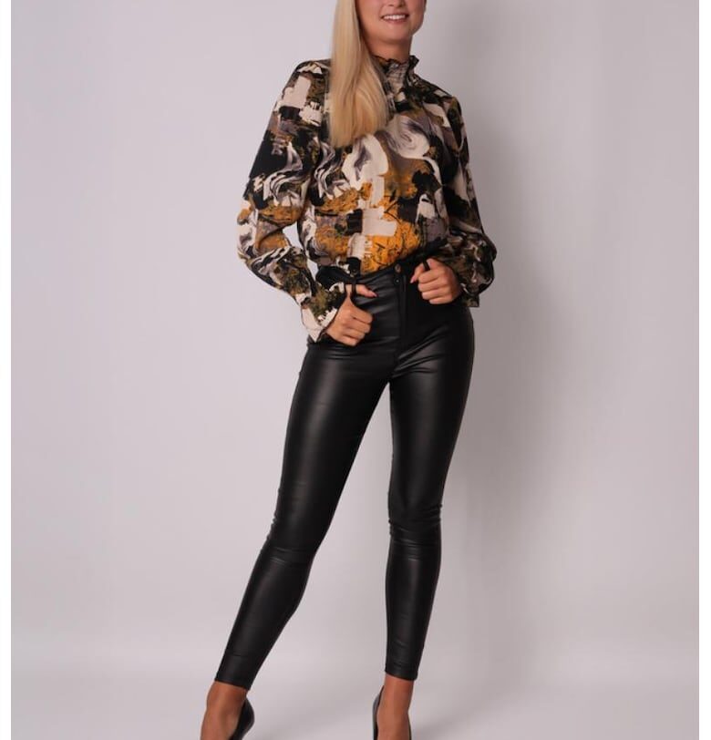 Блуза с яка с еластични вложки TA554 Ax Paris