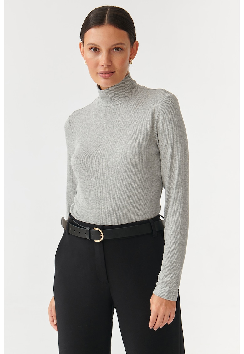 Блуза тип поло Goltika - Светлосив меланж Tatuum