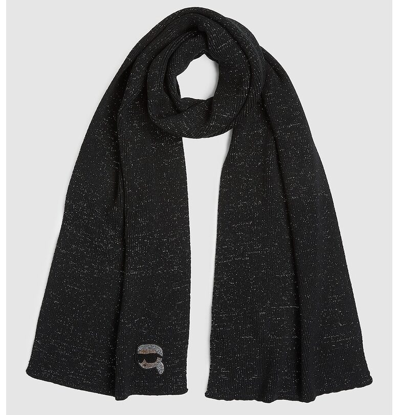 Бляскав шал - Черен меланж Karl Lagerfeld