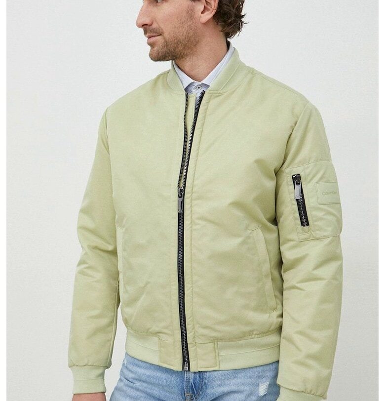 Бомбер яке  K10K109907 - Светлозелен CALVIN KLEIN