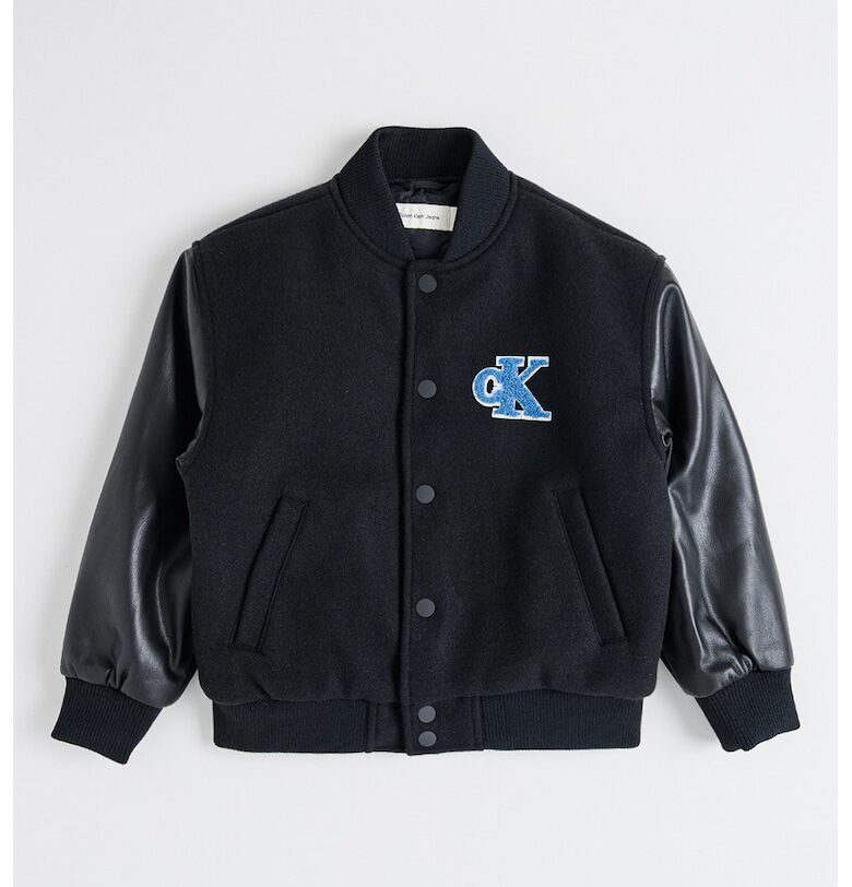 Бомбър яке с лого - Черен/Син CALVIN KLEIN