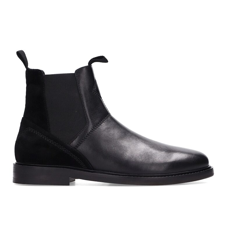 Боти Chelsea от кожа и велур - Черен Scotch  Soda