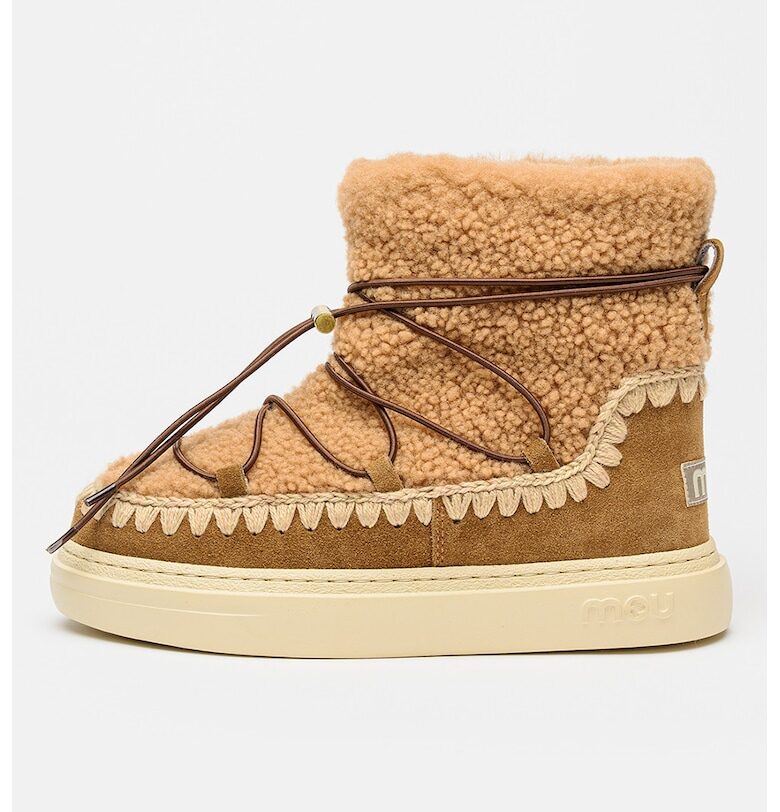 Боти Eskimo с велур и вълна - Кафяв Mou