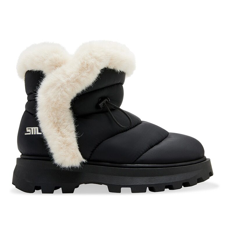 Боти Frostee с еко пух - Слонова кост/Черен Steve Madden